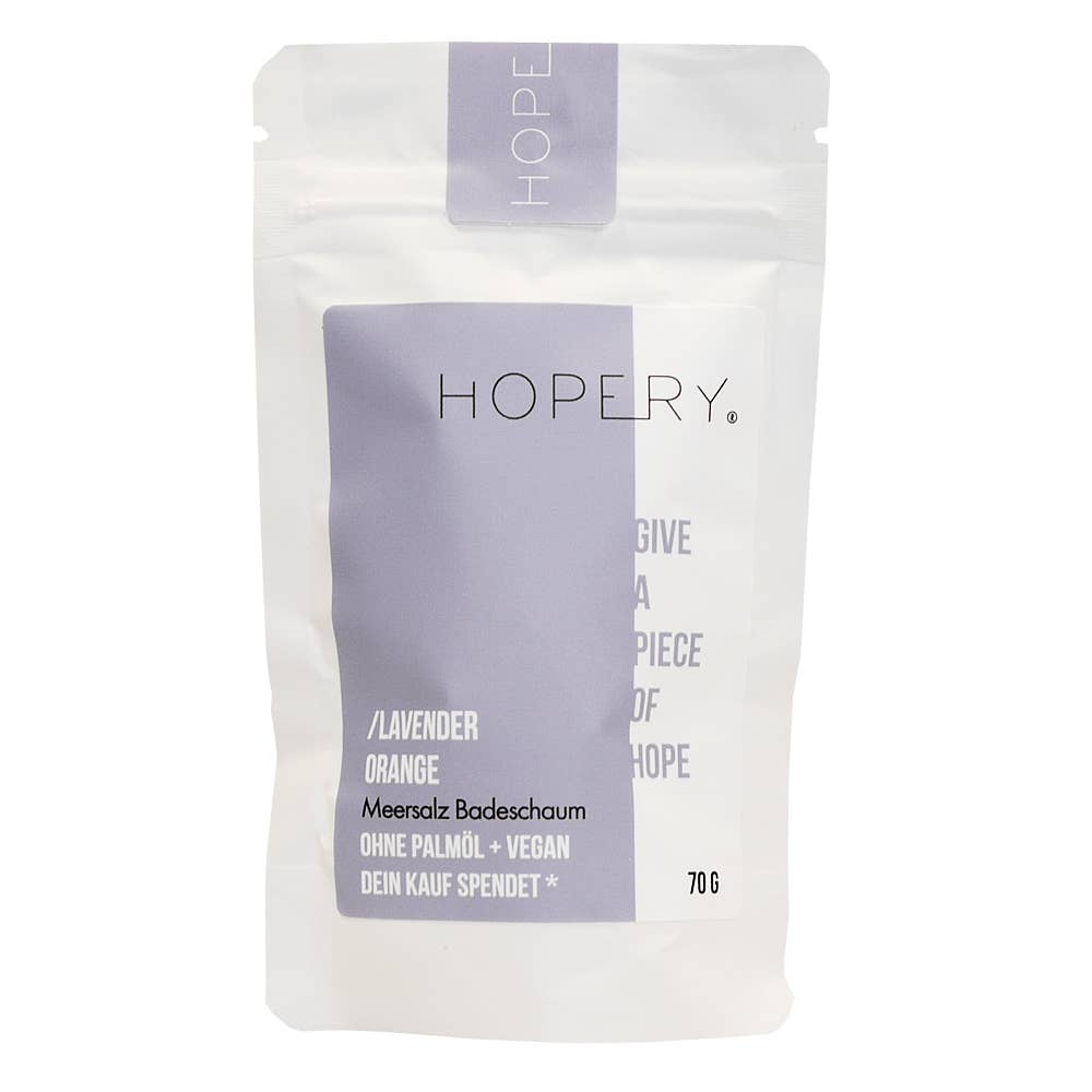 Lavender Orange Sea Salt Bath Foam - small - 70g fra Lev Logisk