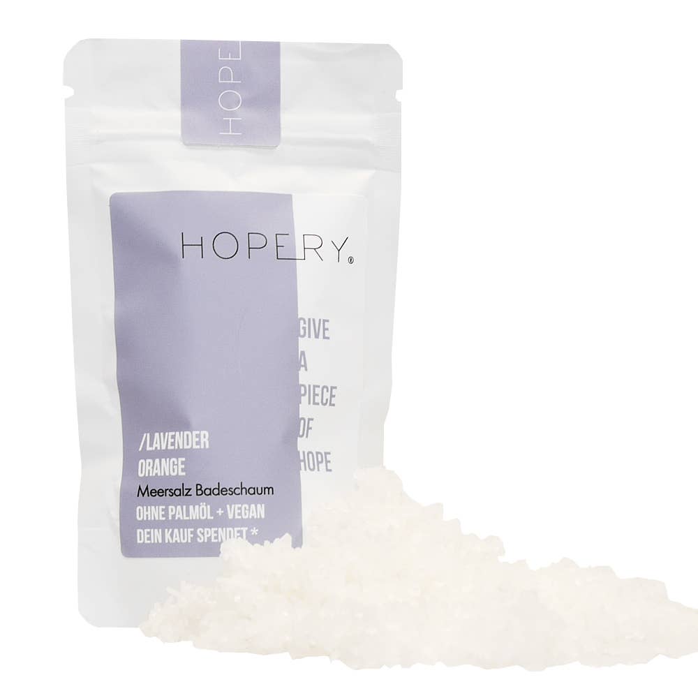 Lavender Orange Sea Salt Bath Foam - small - 70g fra Lev Logisk