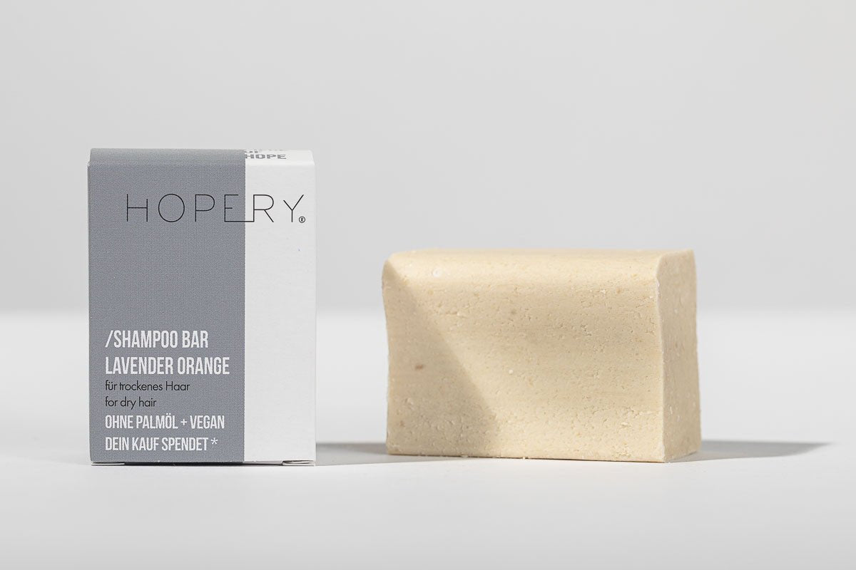 Lavender & Orange shampoo bar for tørt hår fra Lev Logisk