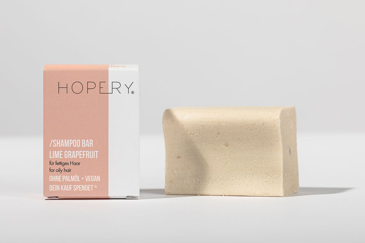 Lime & grapefruit shampoo bar for fett hår fra Lev Logisk
