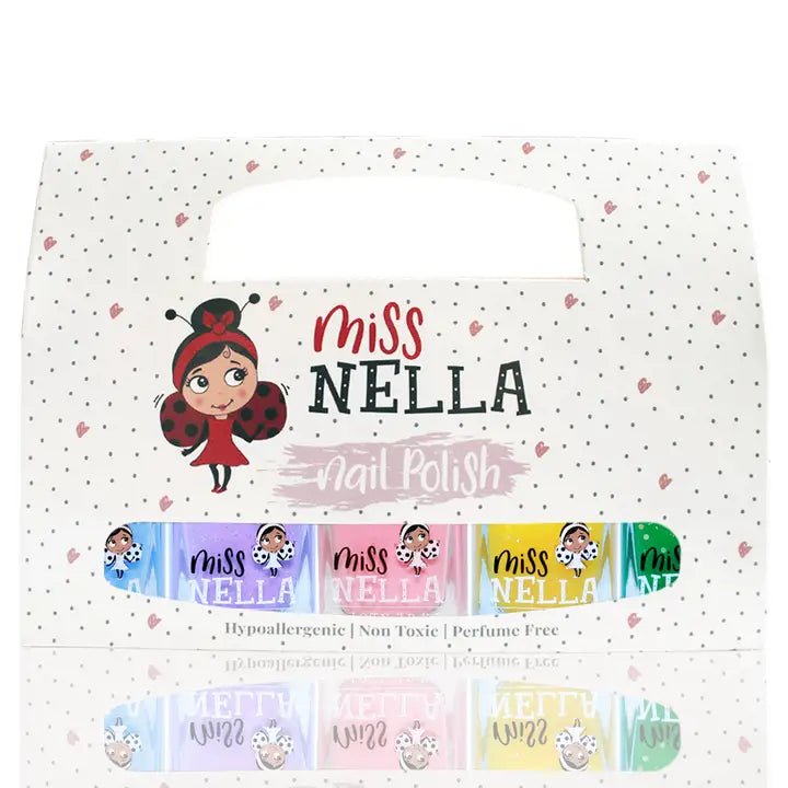 Miss Nella neglelakksett med 5 stk - Spring it on - Lev Logisk
