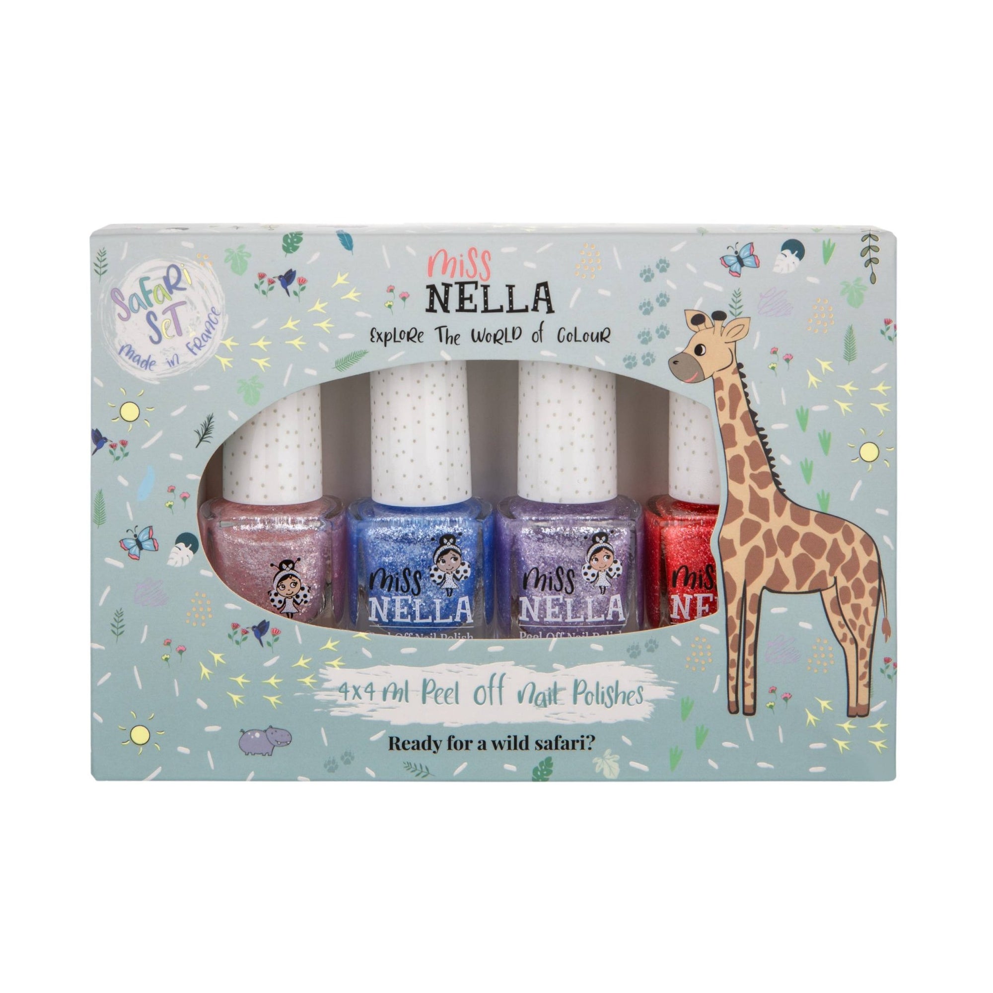 Miss Nella SAFARI sett Peel-off neglelakk - Lev Logisk