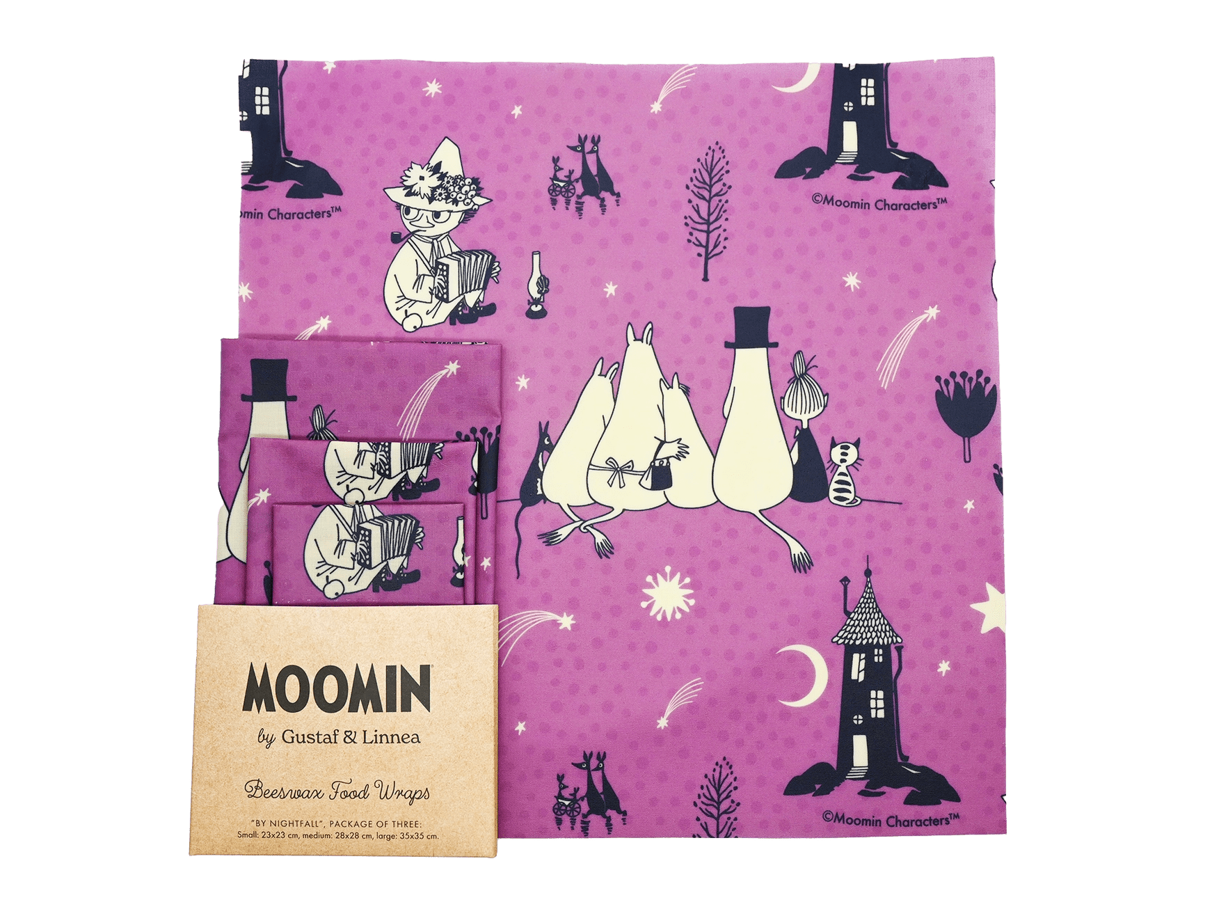 Moomin by G&L - bivoksark "By nightfall" 3 pk fra Lev Logisk