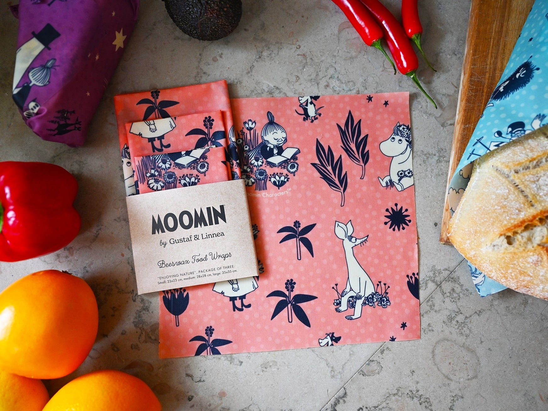 Moomin by G&L - bivoksark "Enjoying nature" 3 pk fra Lev Logisk