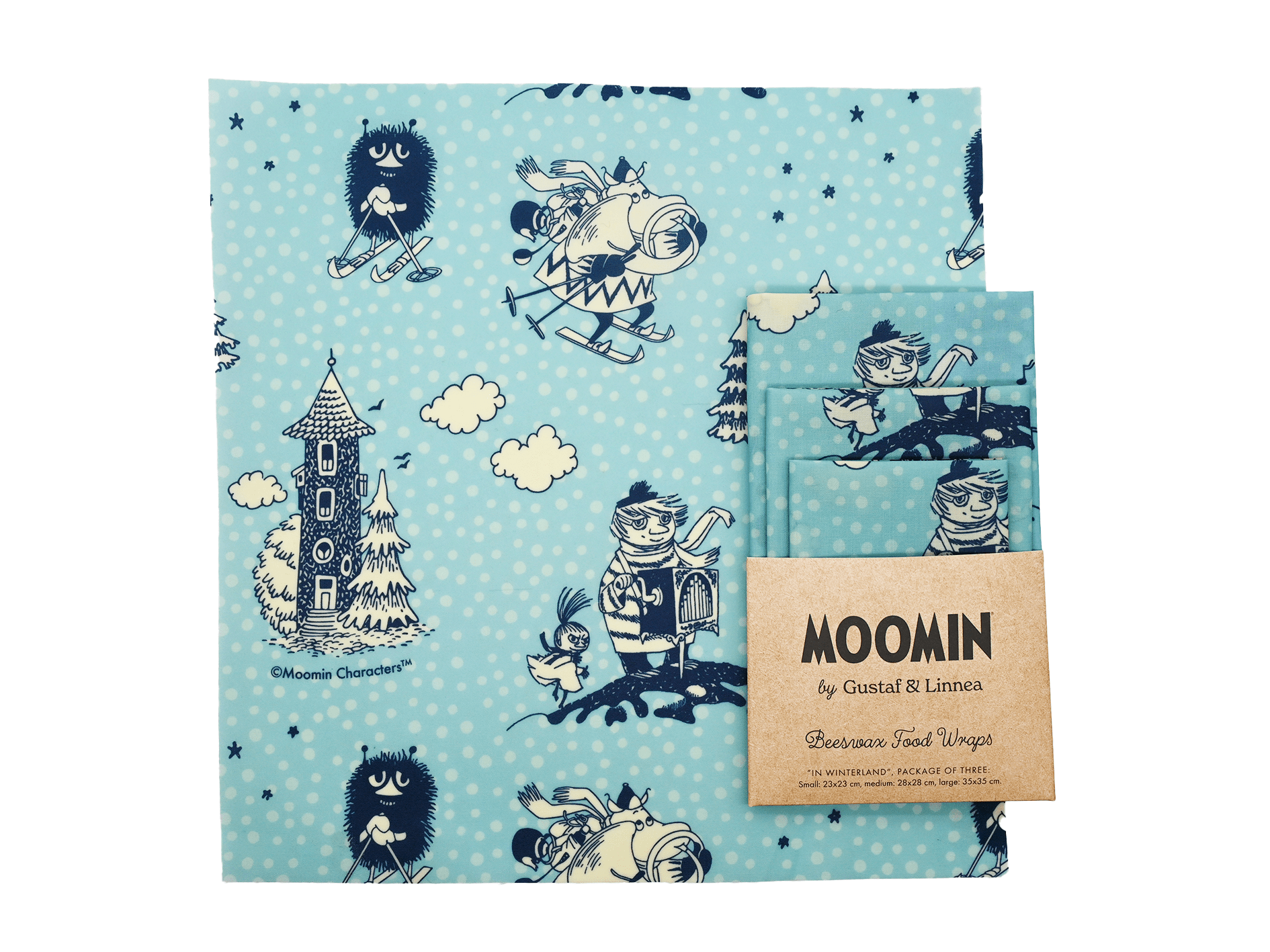 Moomin by G&L - bivoksark "In Winterland" 3 pk fra Lev Logisk