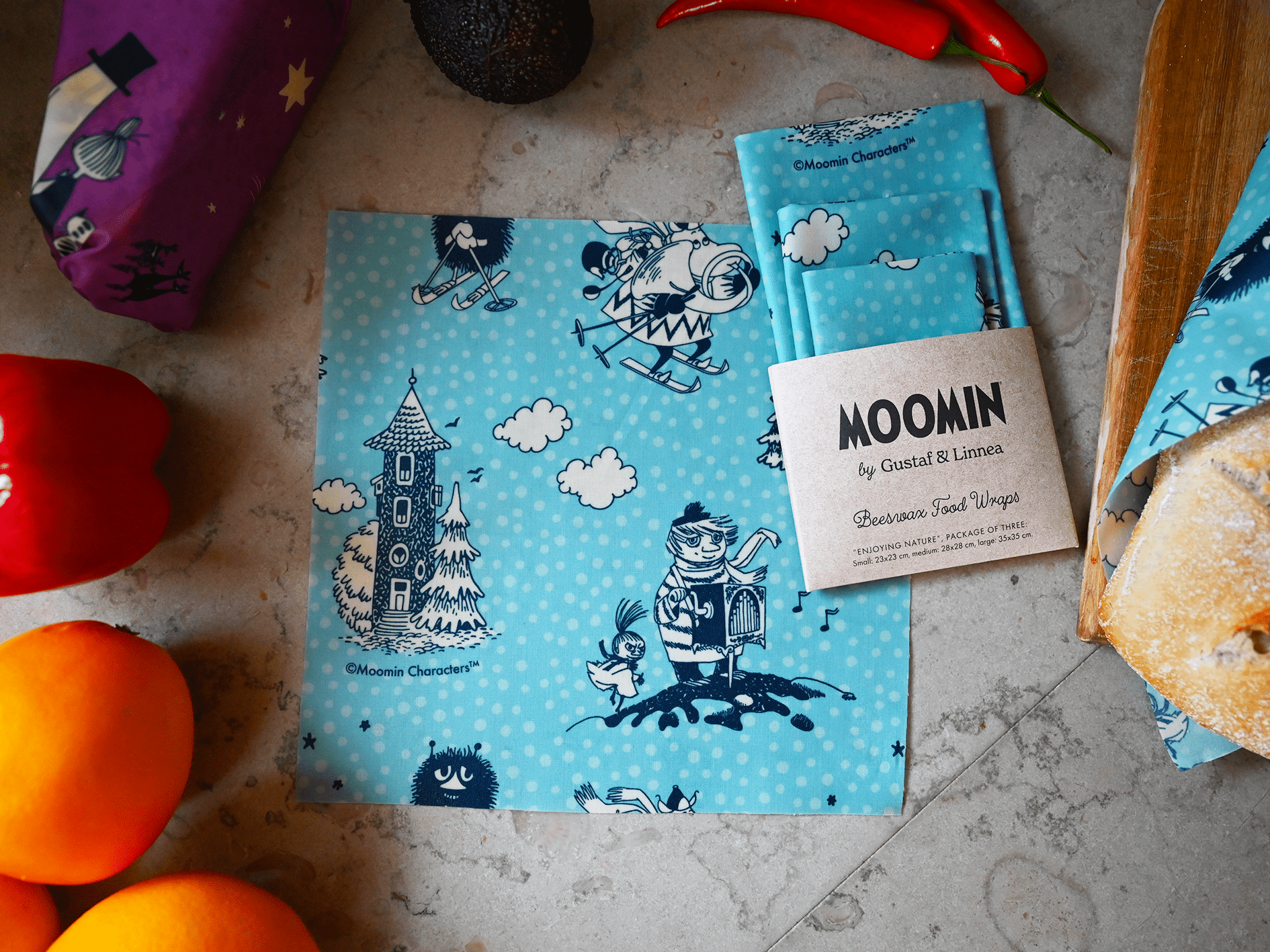Moomin by G&L - bivoksark "In Winterland" 3 pk fra Lev Logisk