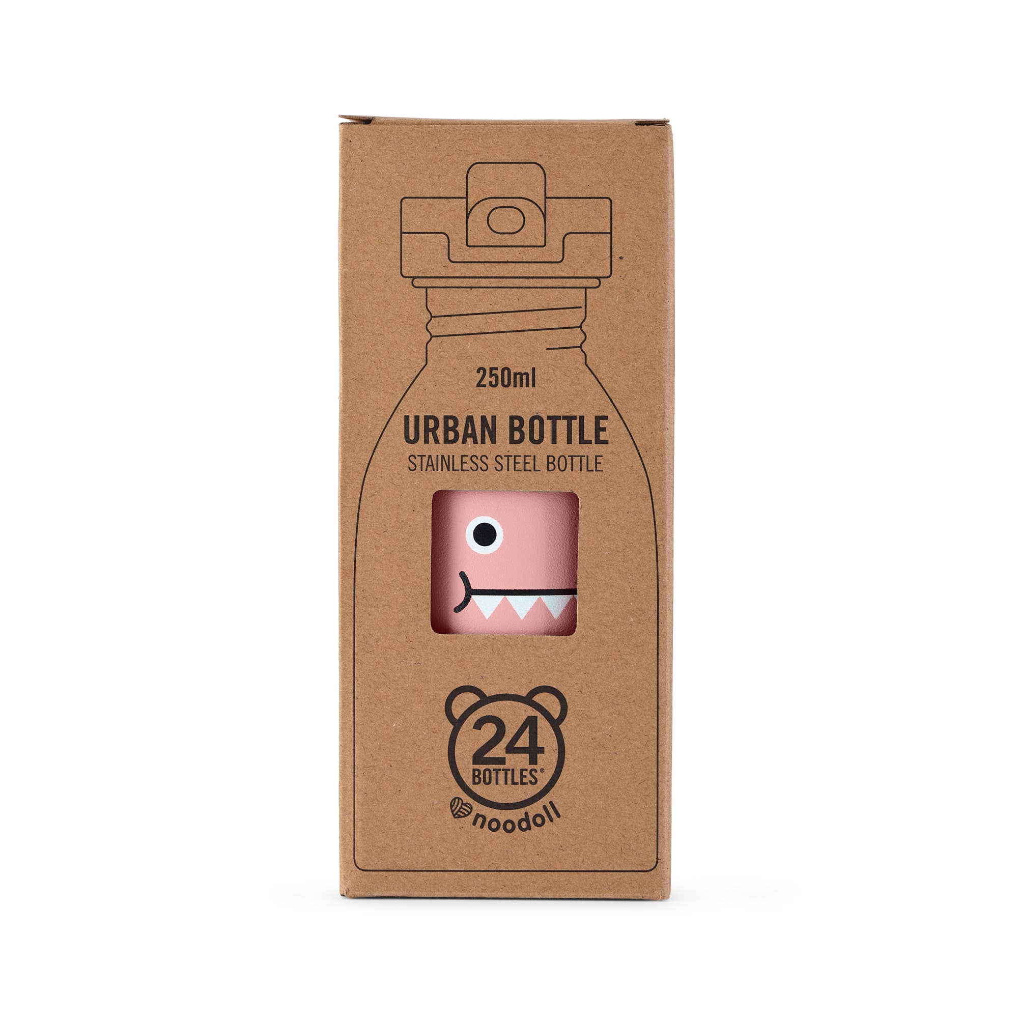 Noodoll/24 bottles drikkeflaske - Dinosaur pink - Lev Logisk
