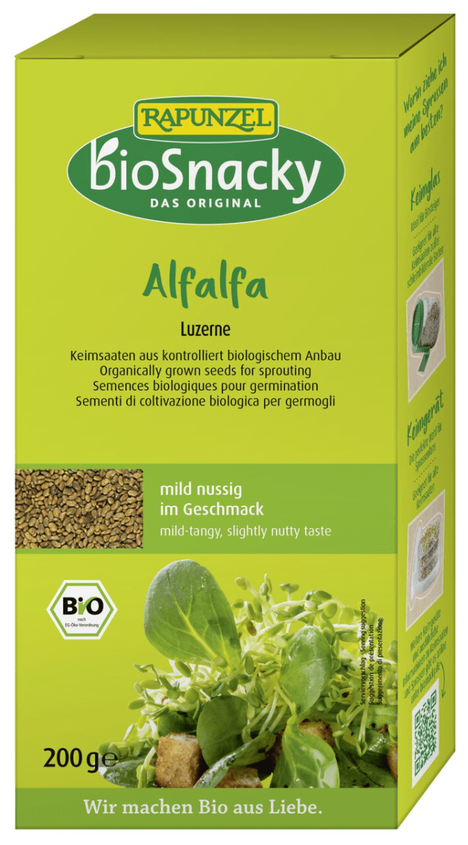 Økologiske alfa alfa spirer 200 g - Lev Logisk