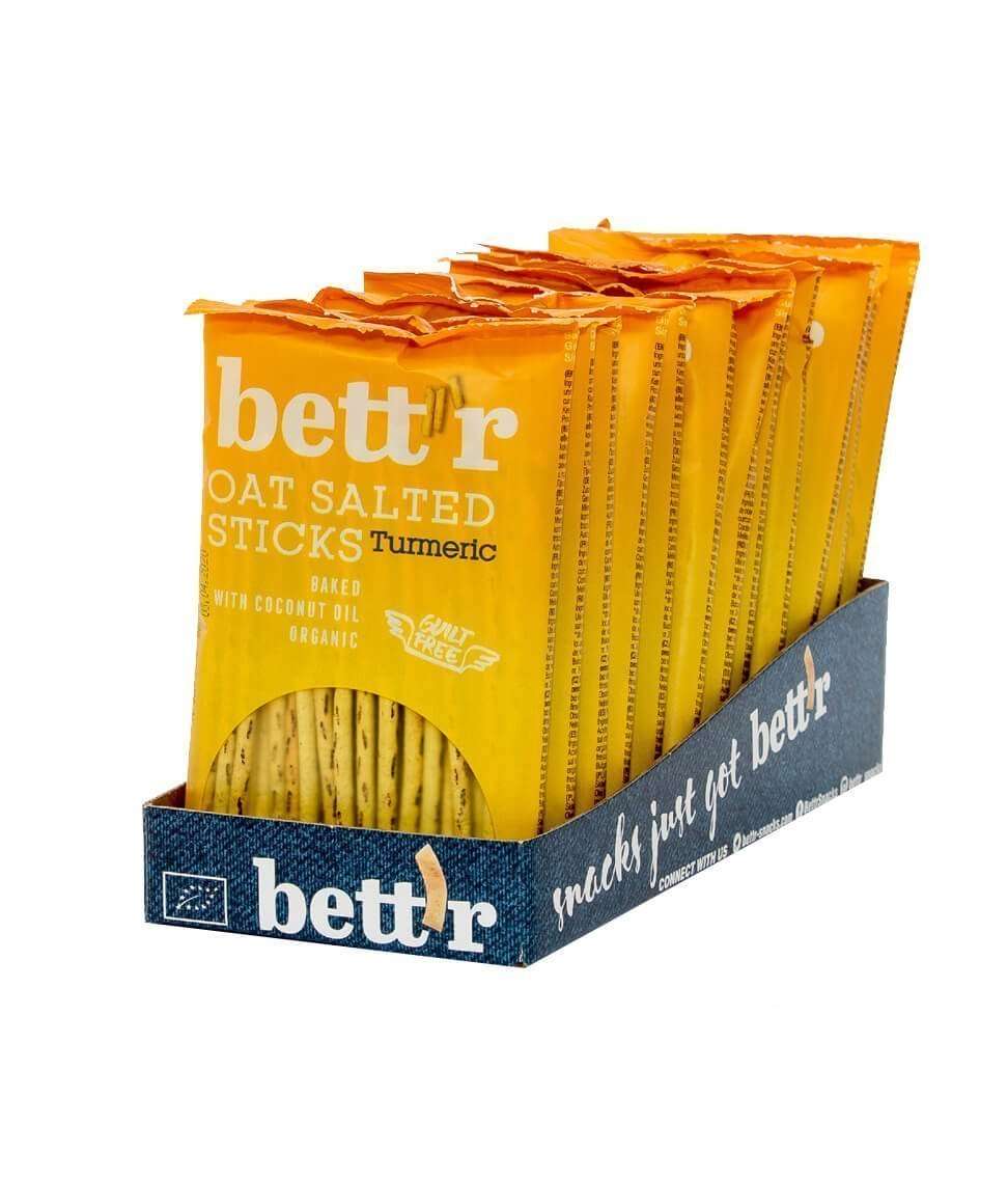 Økologiske Havrepinner med Gurkemeie fra Lev Logisk