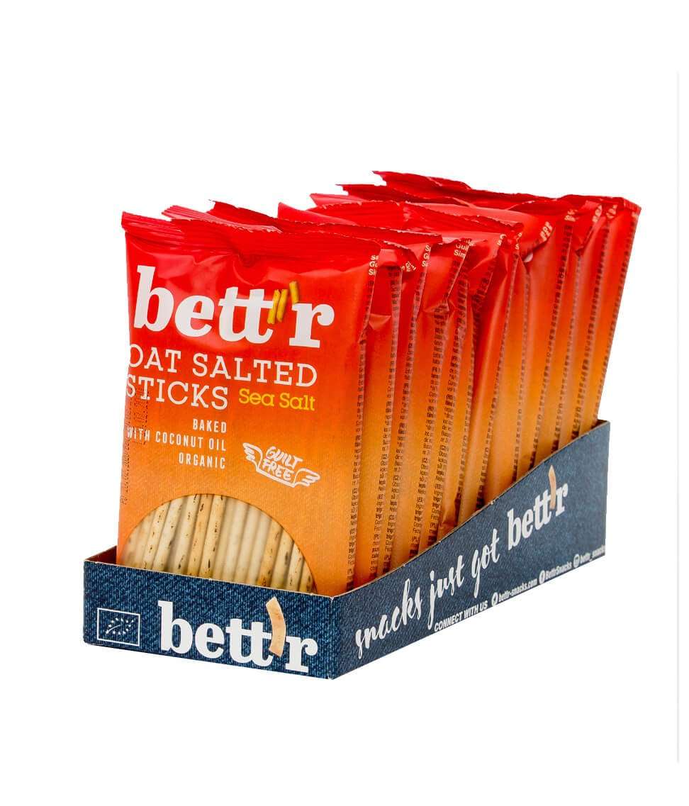 Økologiske Havrepinner med Havsalt 50 gram fra Lev Logisk