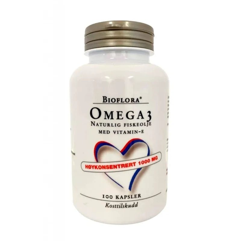 Omega - 3 1000mg 100 kapsler Bioflora fra Lev Logisk
