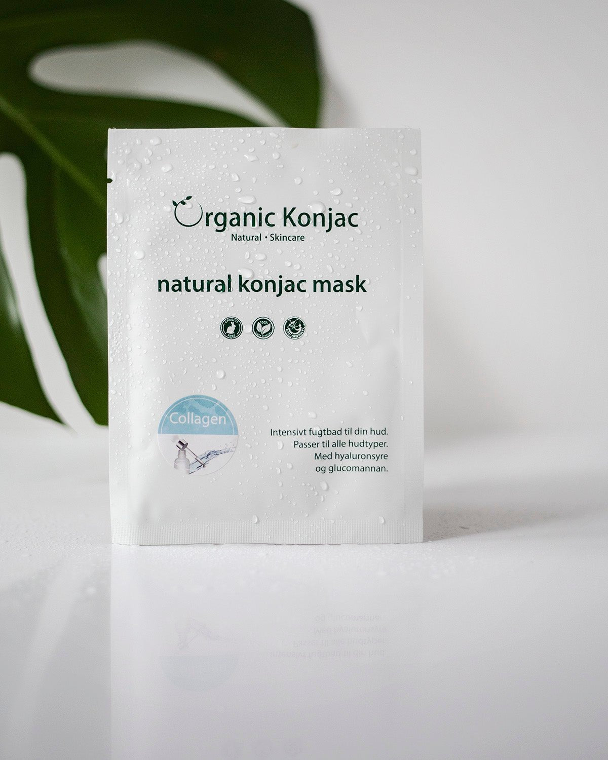 Organic Konjac Maske – Collagen fra Lev Logisk