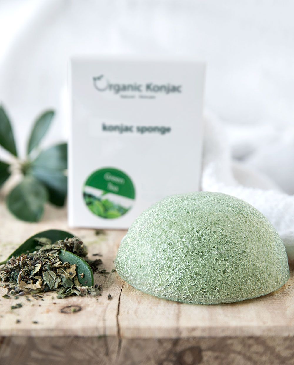 Organic Konjac Svamp Grønn te – Alle hudtyper samt antiage fra Lev Logisk