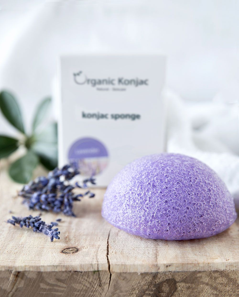 Organic Konjac Svamp Lavendel – Sart, rød og stresset hud fra Lev Logisk