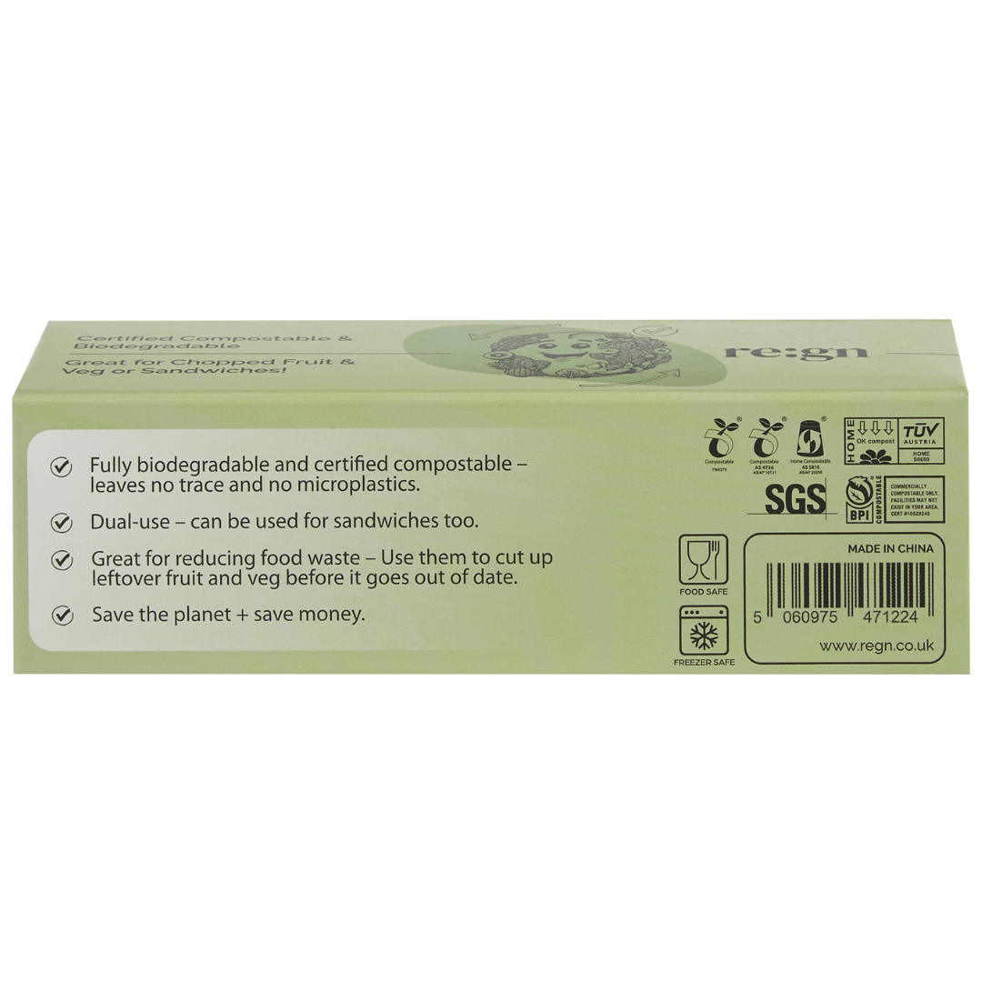 Plastfrie fryseposer 2 L – 35 stk | Komposterbare og biobaserte fra Lev Logisk