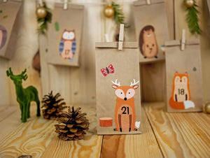 DIY Adventskalender til å fylle selv - Morsomme dyr-