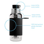 Pura ISOLERT sportsflaske 475 ml - Black - fra Lev Logisk