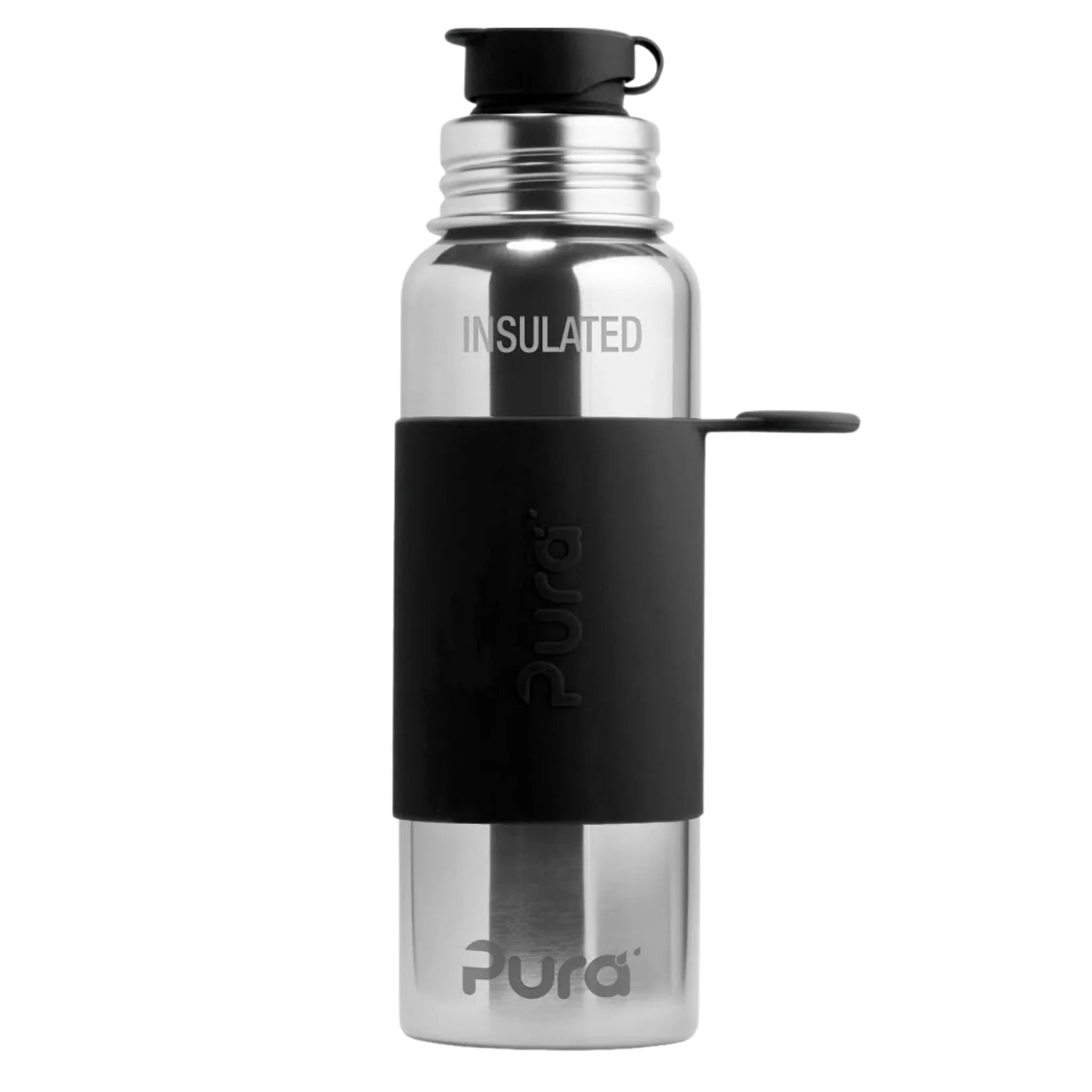 Pura ISOLERT sportsflaske 650 ml - Black - Lev Logisk