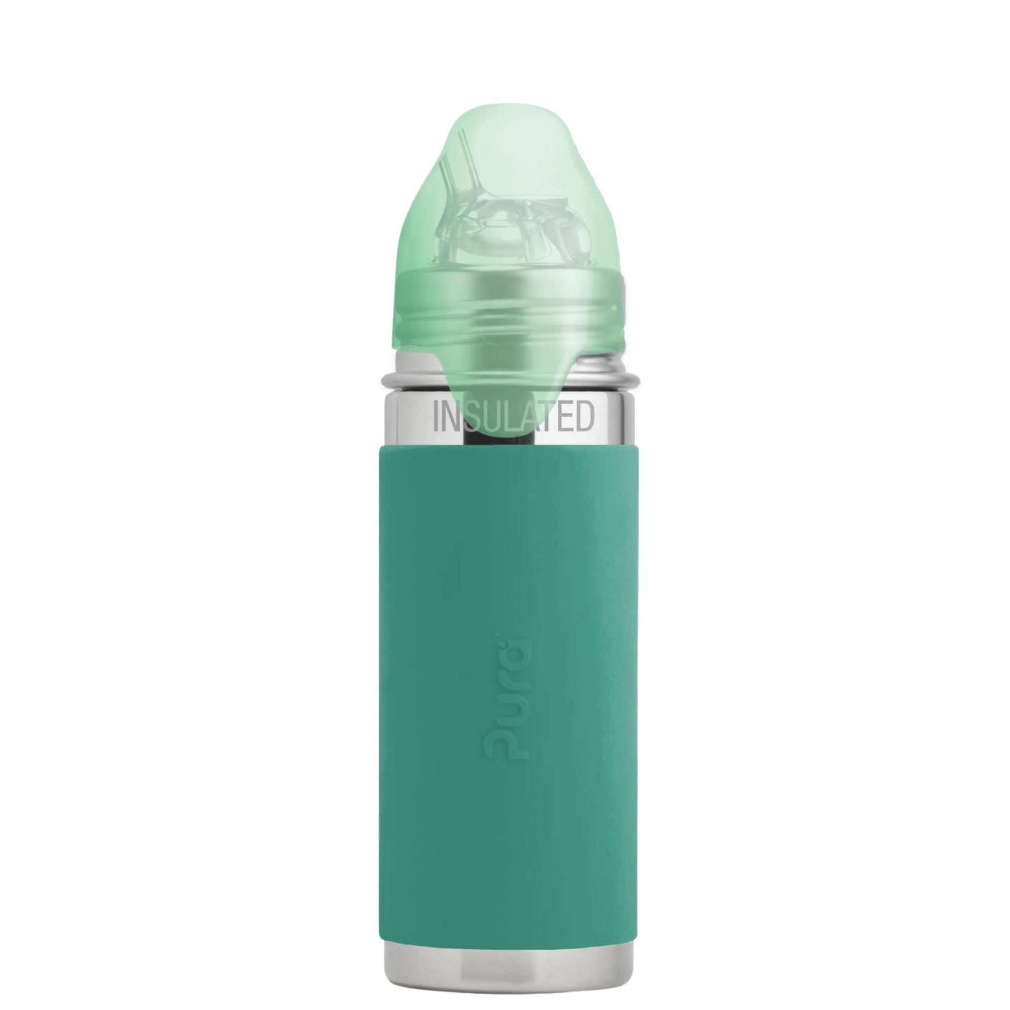 Pura Kiki ISOLERT KIDDO sugerørflaske 260 ml - Mint - Lev Logisk