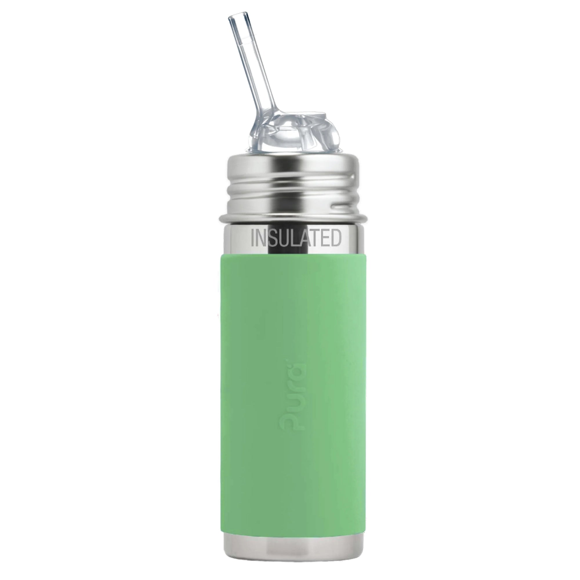 Pura Kiki ISOLERT KIDDO sugerørflaske 260 ml - Moss - Lev Logisk