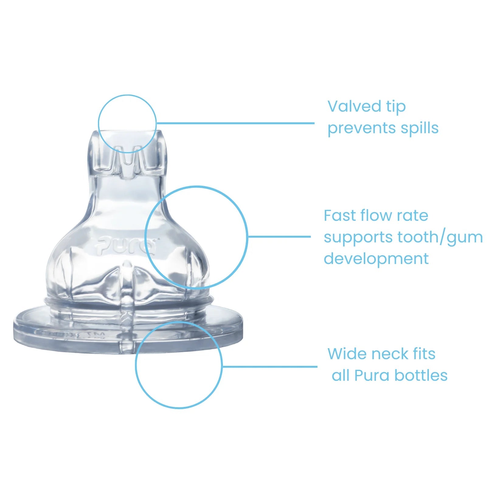 Pura Kiki ISOLERT sippyflaske 260 ml - Aqua - fra Lev Logisk