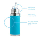Pura Kiki ISOLERT sippyflaske 260 ml - Aqua - fra Lev Logisk