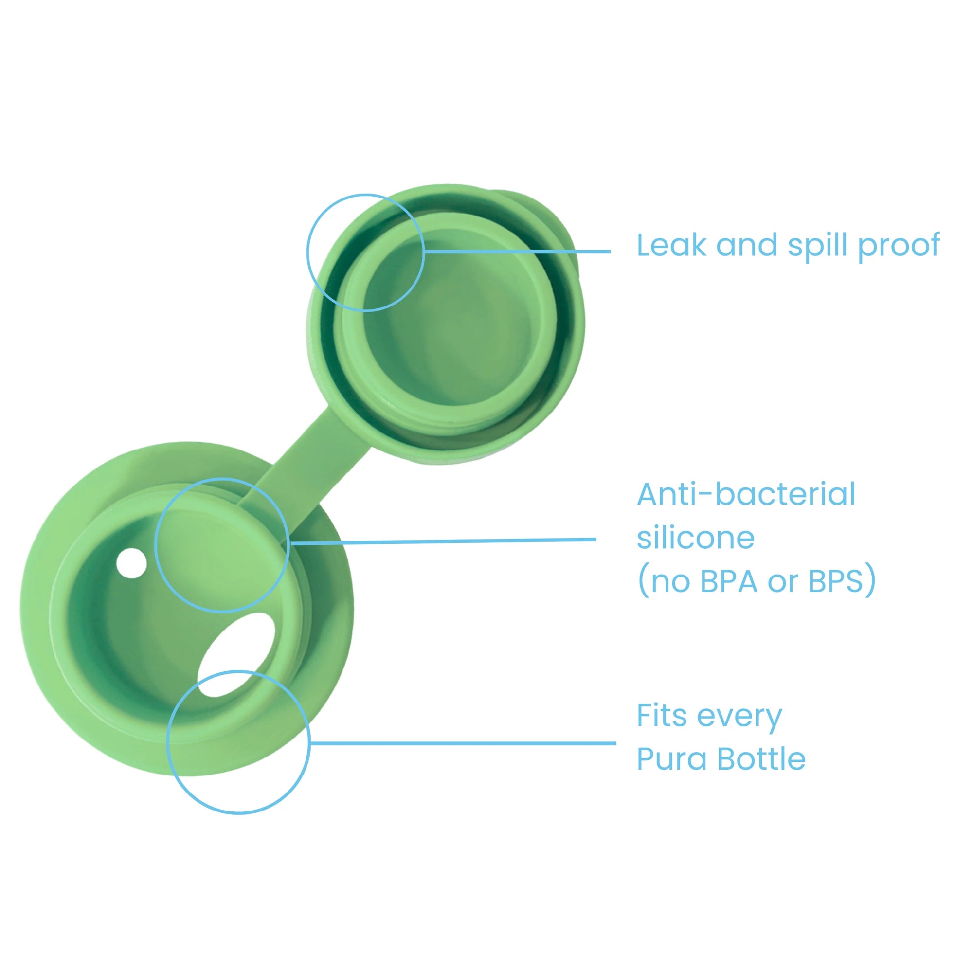 Pura sportsflaske 550 ml - Moss - fra Lev Logisk