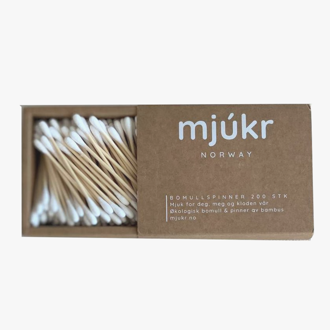 Mjukr bomullspinner (q-tips) 200 stk