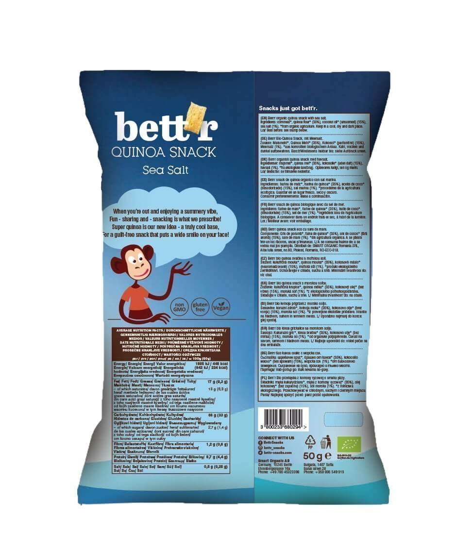 Quinoa chips - Havsalt - 50g fra Lev Logisk