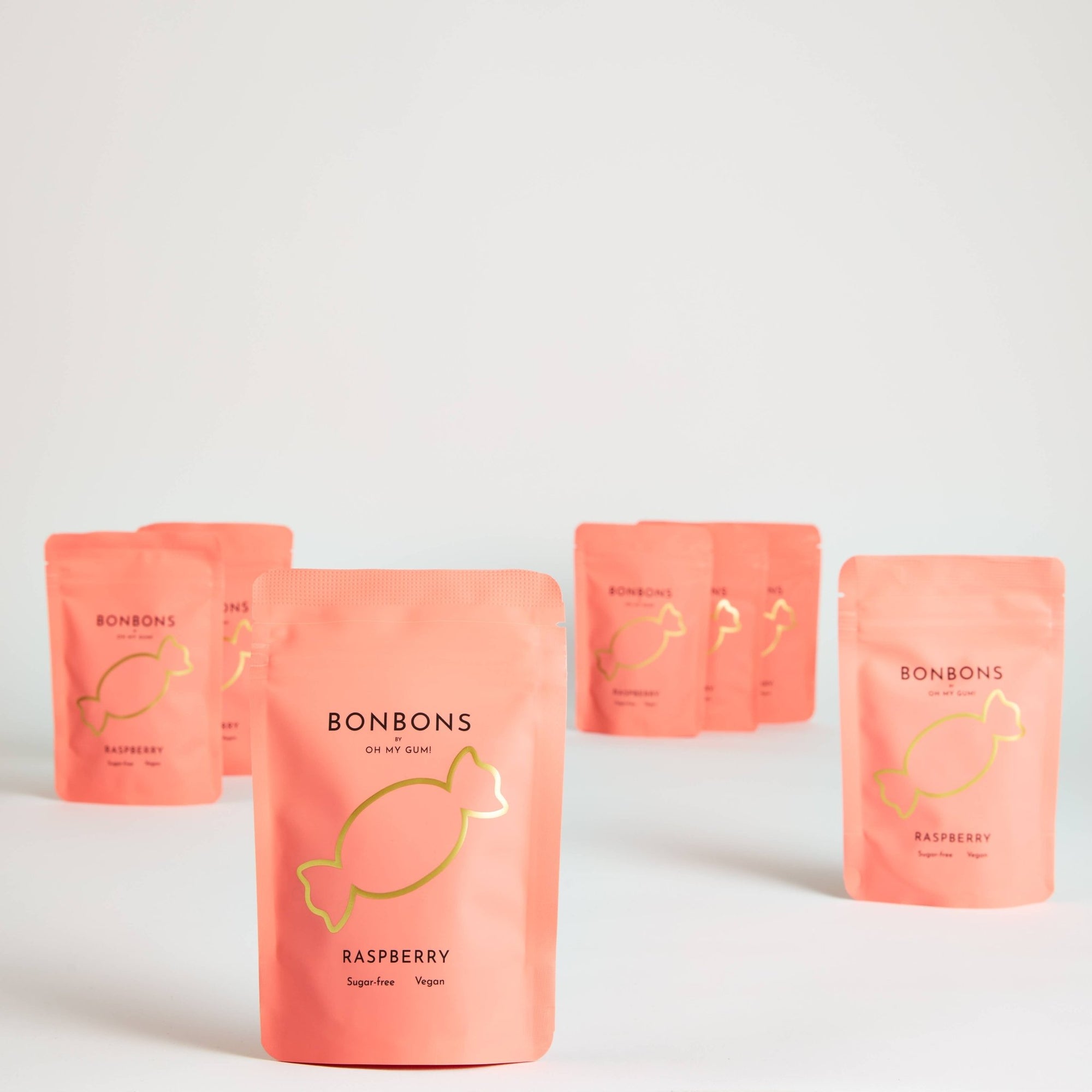 Raspberry Bonbons by OH MY GUM! - Sukkerfrie drops fra Lev Logisk