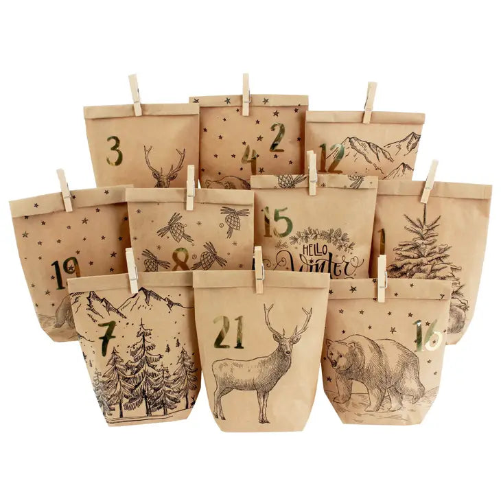 DIY Adventskalender til å fylle selv - Koselige vintermotiv-