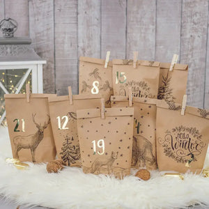 DIY Adventskalender til å fylle selv - Koselige vintermotiv-