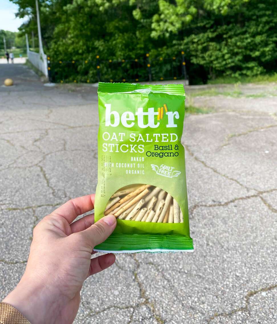 Saltede havrepinner Basilikum & Oregano 50g fra Lev Logisk