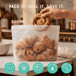 Silikonposer XXL 2 - pk Clear 2000ml fra Lev Logisk