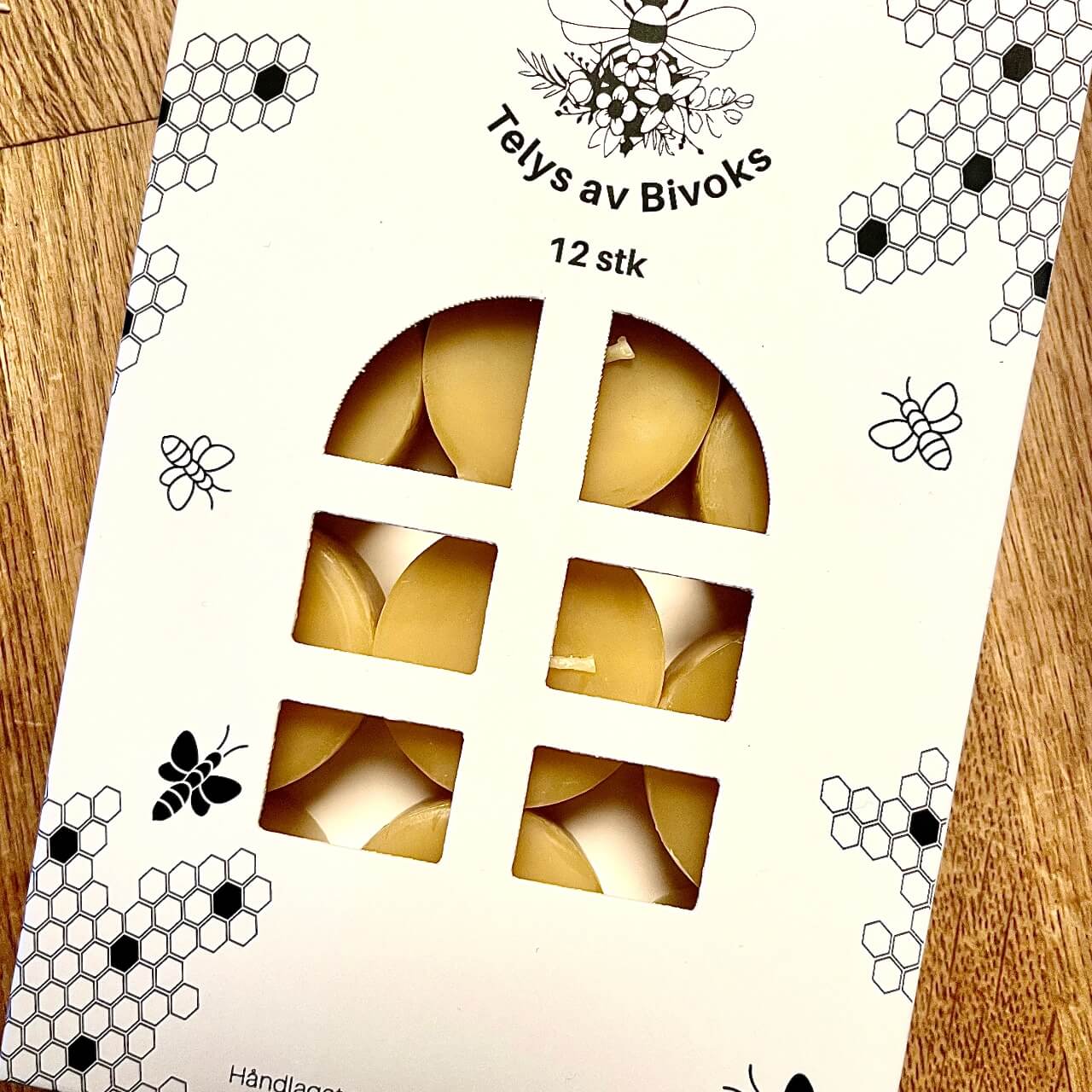 Silvelys telys i bivoks 12 stk fra Lev Logisk