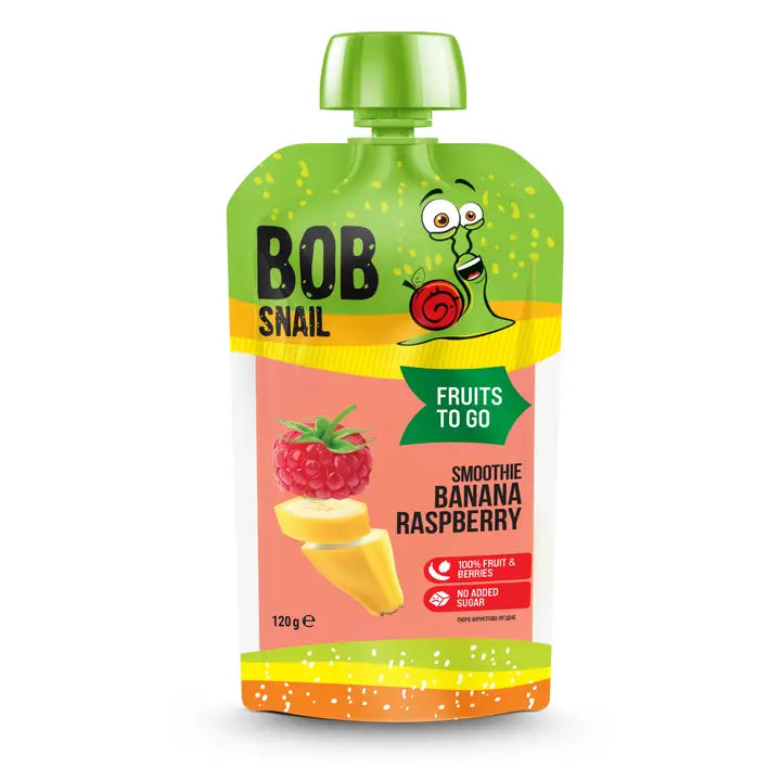 Bob Snail smoothie - Banan og bringebær