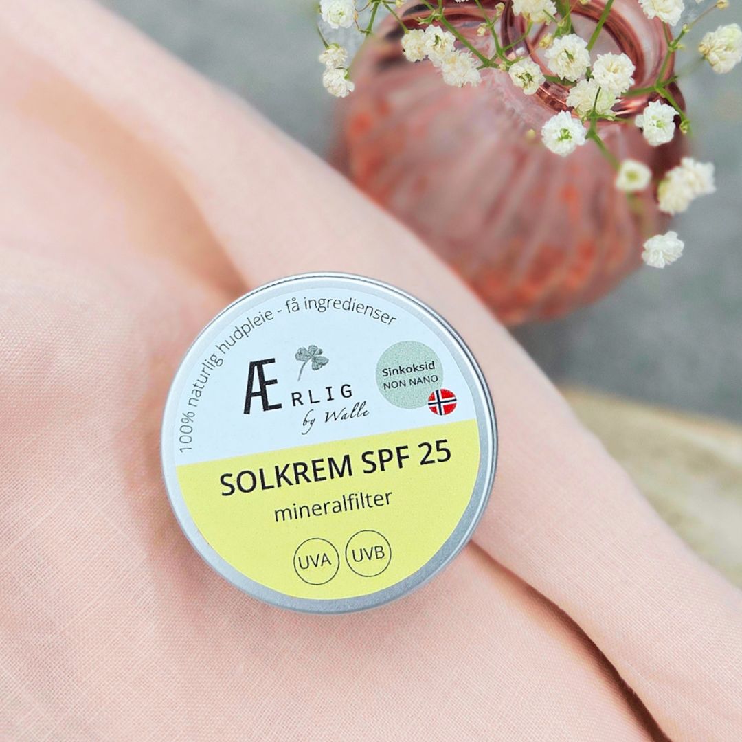 Solkrem kropp og ansikt SPF 25 – mineralsolkrem med sinkoksid fra Lev Logisk
