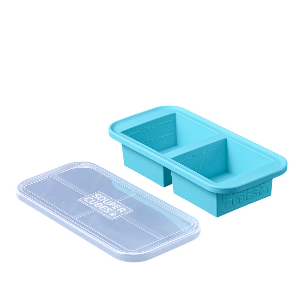 Souper cubes silikonform 2 x 500 ml Blue fra Lev Logisk