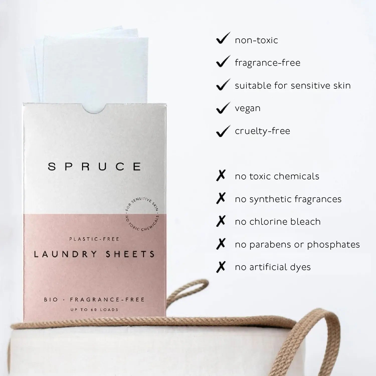 Spruce Laundry Detergent Sheets fra Lev Logisk