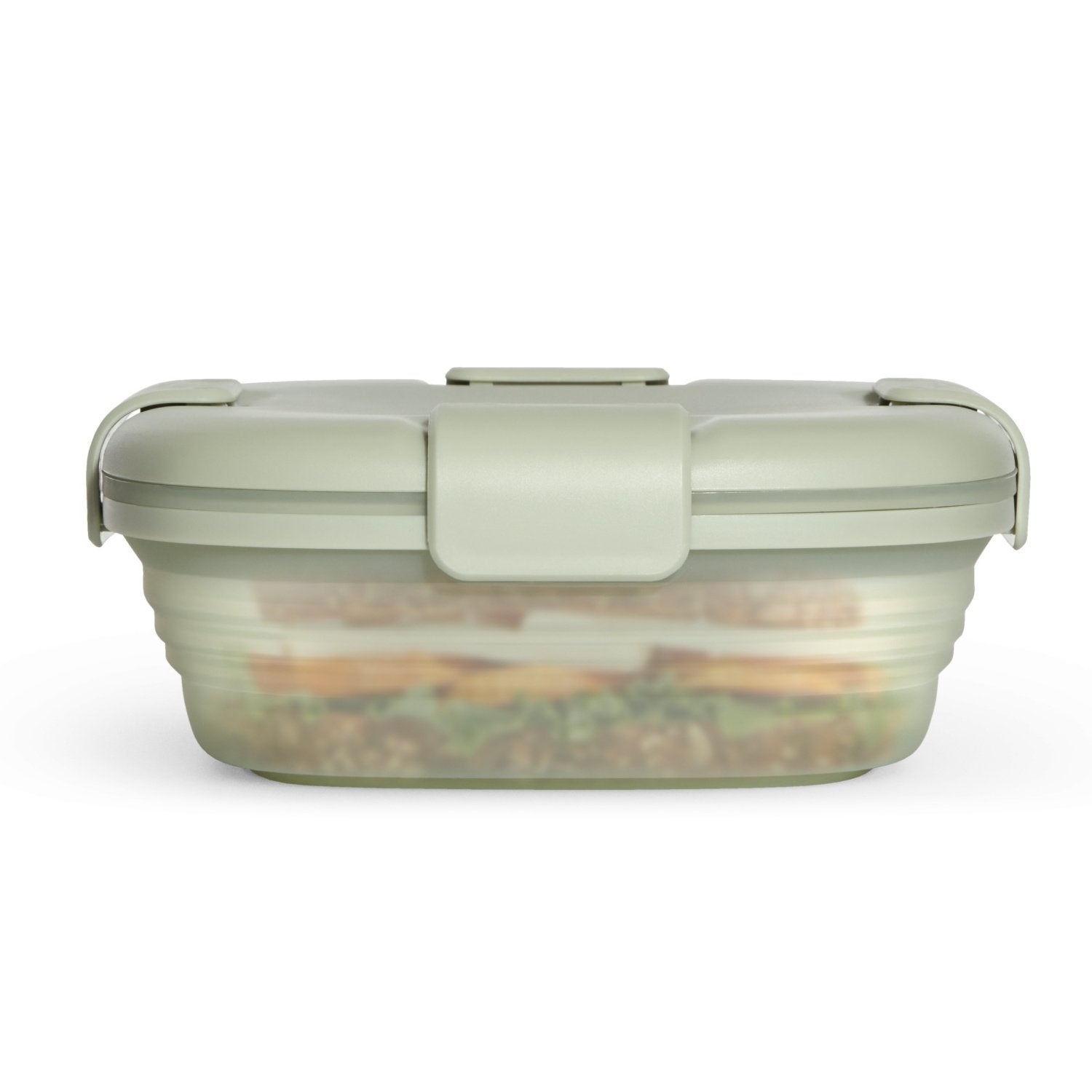 Stojo sammenleggbar matboks - Sage/Transparent 700ml fra Lev Logisk