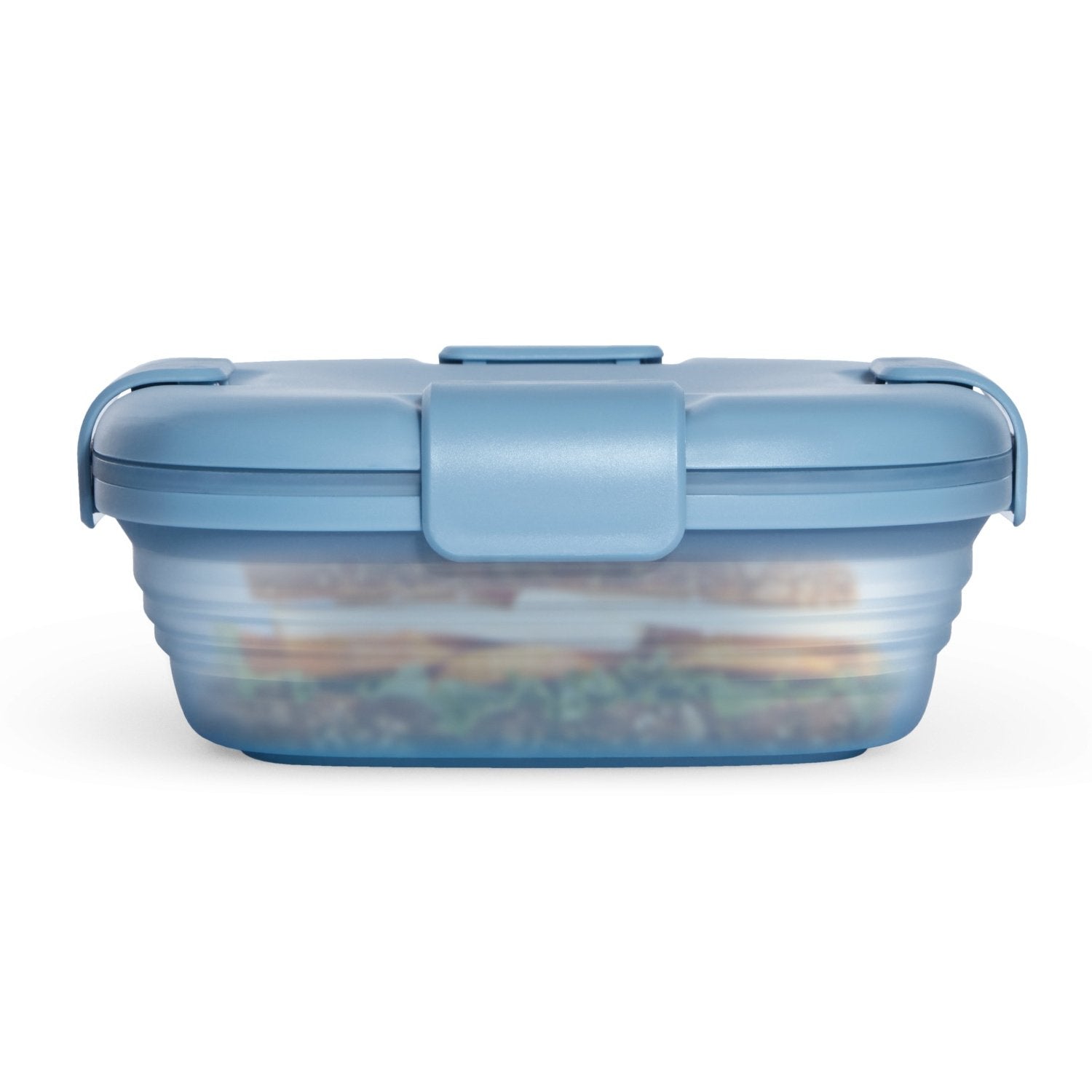 Stojo sammenleggbar matboks - Steel/Transparent 700ml fra Lev Logisk