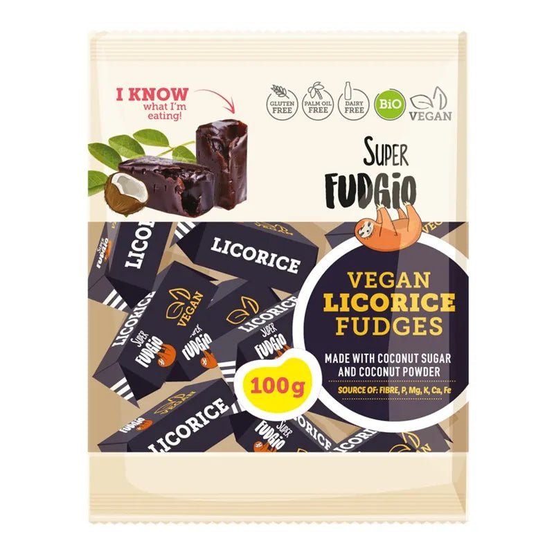 Super Fudgio Lakris 100g fra Lev Logisk