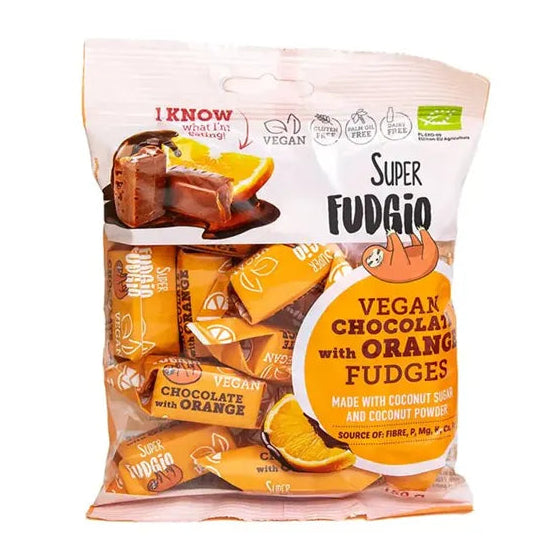Super Fudgio sjokolade appelsin STØRRE POSE- 150 gr