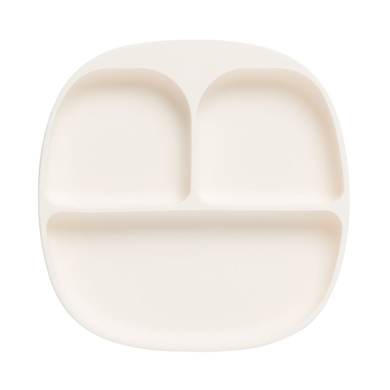 Tallerken med inndeling og sugekopp i silikon - Soft touch fra Lev Logisk