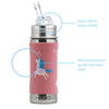 Pura Kiki sugerørflaske 325 ml -Unicorn-