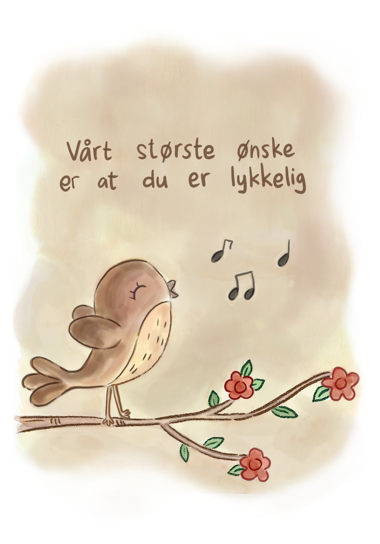 Hjertelys kort illustrert av Anne Cathrine Rosendahl -Velg motiv-