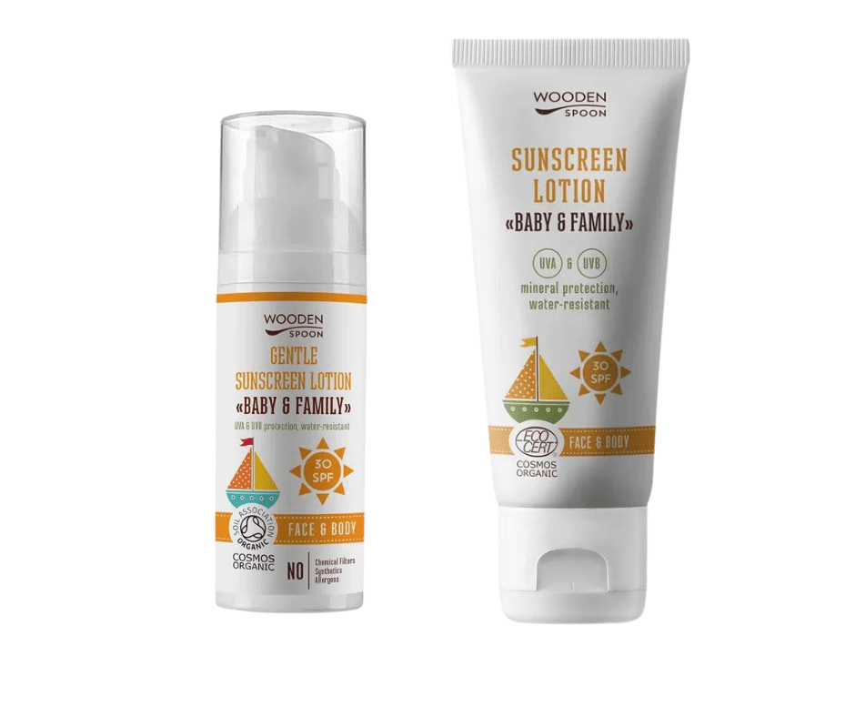 Wooden Spoon Solkrem SPF 30 Baby og Familie - velg størrelse - Lev Logisk