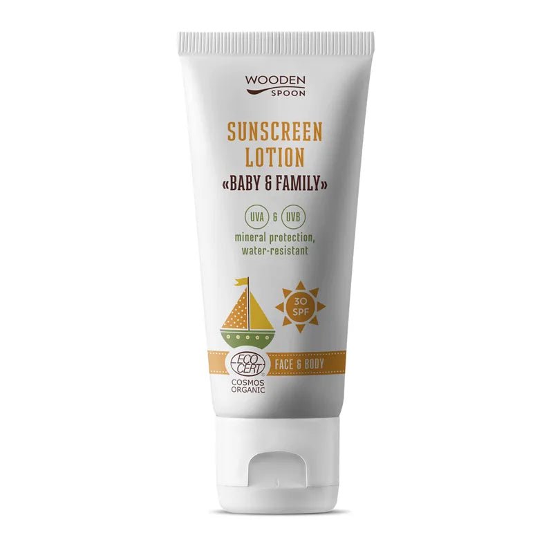 Wooden Spoon Solkrem SPF 30 Baby og Familie - velg størrelse - Lev Logisk