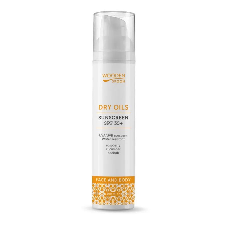 Wooden Spoon Solkrem SPF 35 Dry Oils 100ml - body & face - Lev Logisk