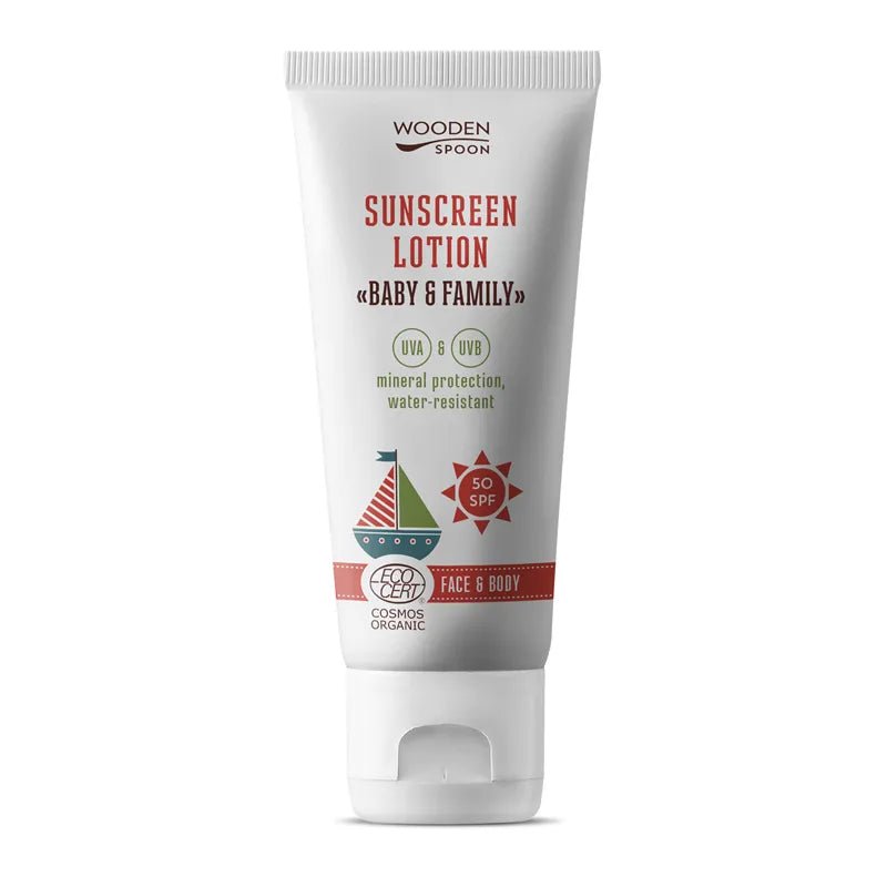 Wooden Spoon Solkrem SPF 50 Baby og Familie - velg størrelse - Lev Logisk